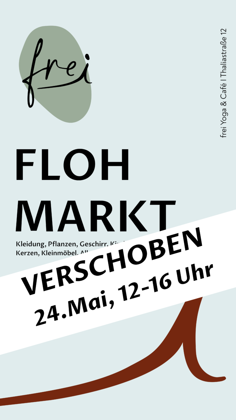flyer flohmarkt verschoben